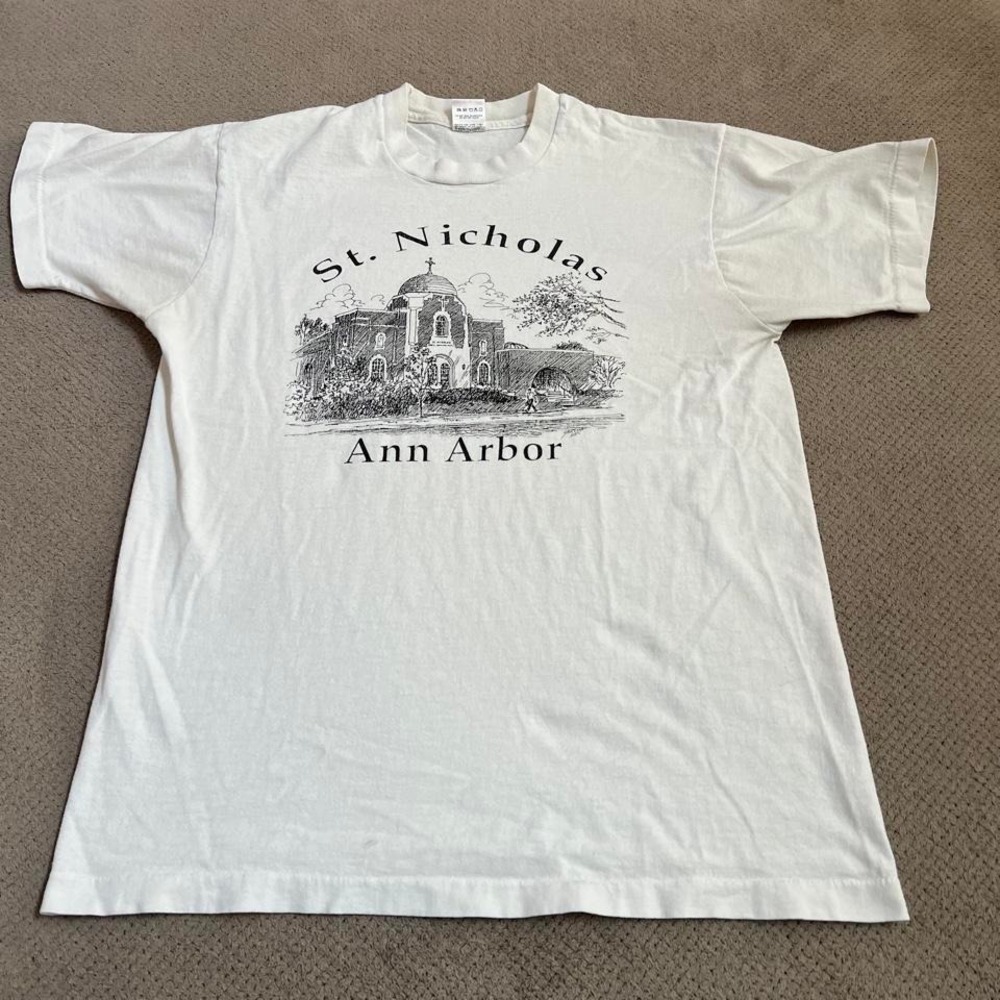 Vintage 1990s st Nicholas Ann Arbor Michigan tee Large